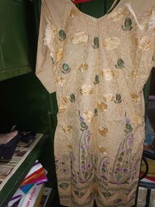 Pure Cotton Embroided Customly Stitched Chudi Set