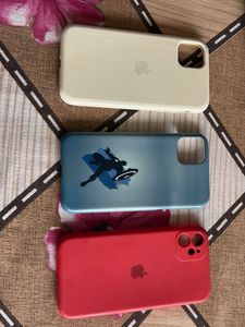 Iphone 11 Hard Cover And red Silicon Case