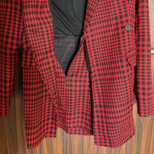 ZARA Houndstooth Blazer Dress with inbuilt skort.