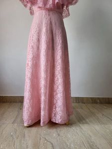 Pink Lace Maxi Dress