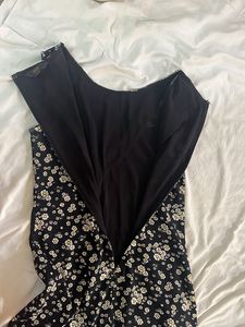 Black Bodycon Dress With Long Zipper