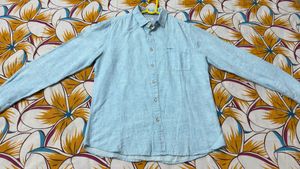 Pepe Light Blue Linen Shirt - Size M
