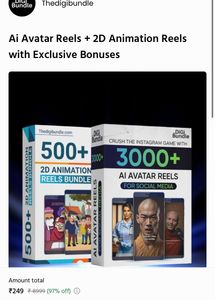 500+2d Animated Video + 3000+ Ai Reel Collection Bundle With Gift Worth 6000