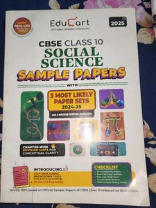 Class 10 Educart SST Sample Paper Course