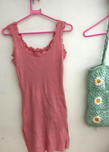 Baby Pink Bodycon Dress | Size S