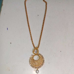 Gold &amp; Silver Stones Beautiful Neckpiece For Women