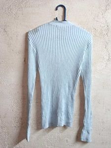 Winter Ribbed Cardigan Light Blue