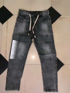 Waist+(28-30)Cool Grey Wash Denim Joggers