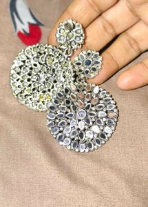 Earring Silver-Plated Mirror