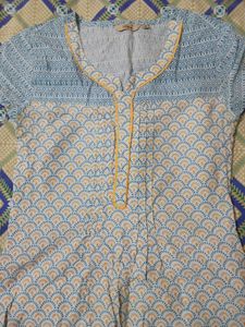 Kurti Cotton With Lace Work