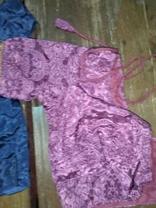 Embroidered Purple Blouse