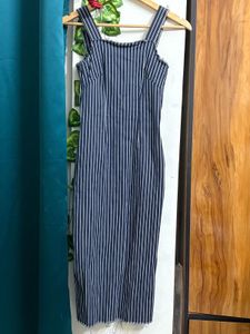 Striped Bodycon Midi Dress