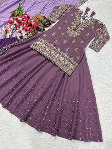 🆕️🆕️Lehenga With Long Top And Dupatta