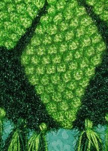 Handmade Crocheted Green Doily