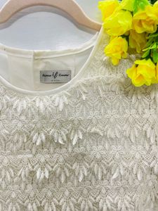Imported Beautiful Lacework White Top