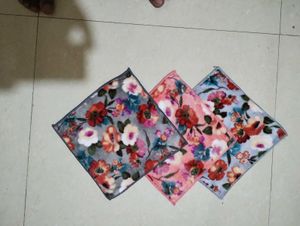 Flower Print Handkerchief For Women & Girls 3 Pcs