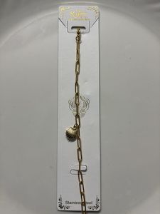 Gold Shell Charm Bracelet
