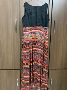 Ethnic Gown With Cape / Shrug