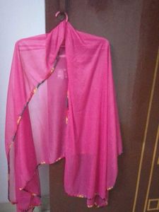 Pink Embellished Dupatta