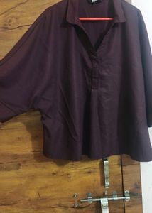 Casual and formal Maroon Top from Her by Invictus