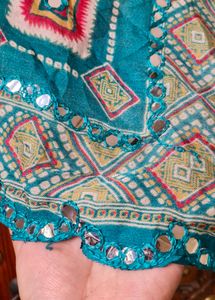 Green Cut Work Vintage Look Saree (New)
