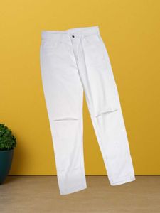 M@02 Size-32 Ripped White Jeans
