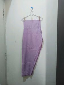 Light Pink White Floral Kurta Pyjama Dupatta Set