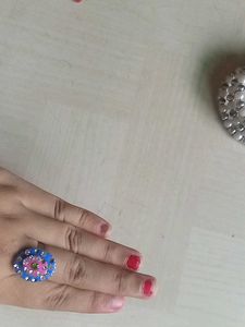 Pearl  Ring, And Flower 🌺 Pear  Ring Pack Of 2