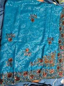 Party Wear Saree With Blouse
