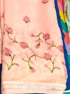 Shimmering Pink Saree