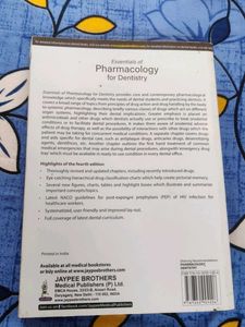 Essentials Of Pharmacology For Dentistry