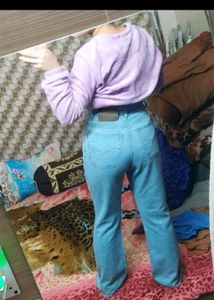 Straight Leg Denim Jeans