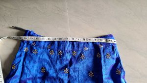 Royal Blue Embroidered Lehenga.