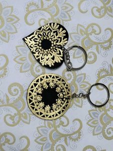 Handcrafted Keychains- Gold(2 )