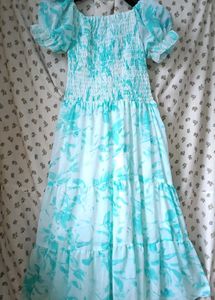 Blue Floral Maxi Dress