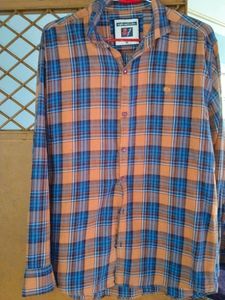 Shirt -oranage &amp;Blue Combination