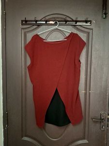 Maroon Sleeveless Top