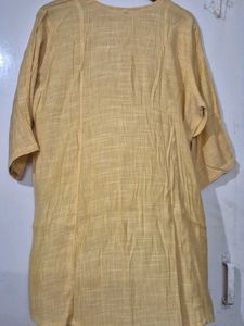 Yellow Embroidered Kurta