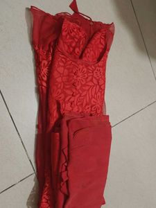 Red Ethnic Shuit Set
