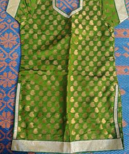 Handmade Chanderi Silk Gharara Set For Kids