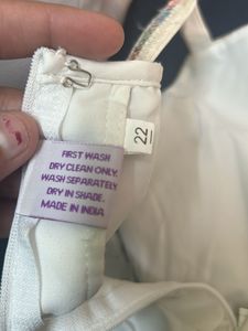 Girls White Embroidered Party Dress