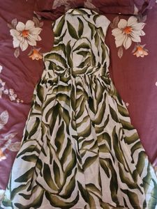 Leaf Print Shirt Dress