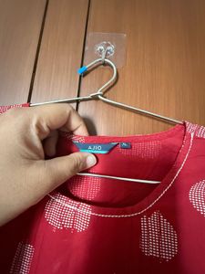 Loose Fit Shift Dress Red