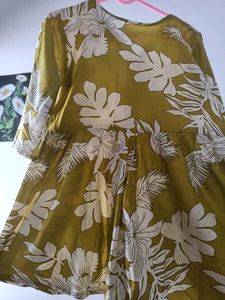 Floral Print Mirror Embellished Top