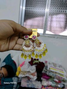 Dangling Gemstone Earrings