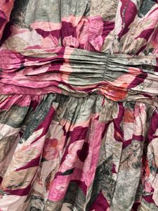 Vintage Print Midi Dress