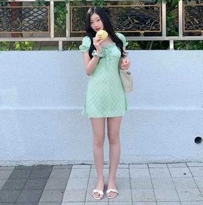 Mint Checkered  Mini dress