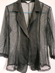 Sheer Black Net Top