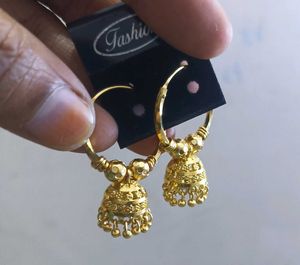 Bali Jhumki Golden Color Earring