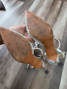 Elegant Pearl Embellished Heels